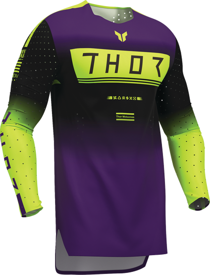 THOR Sportmode Geo Jersey - Black/Purple - Large 2910-8744