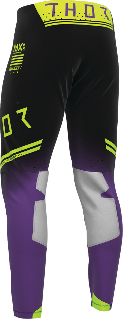THOR Sportmode Geo Pants - Black/Purple - US 38 2901-12804