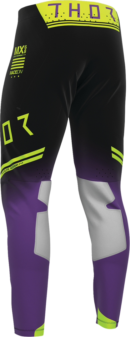 THOR Sportmode Geo Pants - Black/Purple - US 38 2901-12804