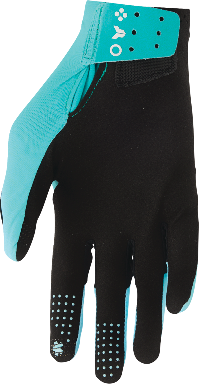 THOR Sportmode Iconic Gloves - Aqua/Powder Blue - Large 3330-9115