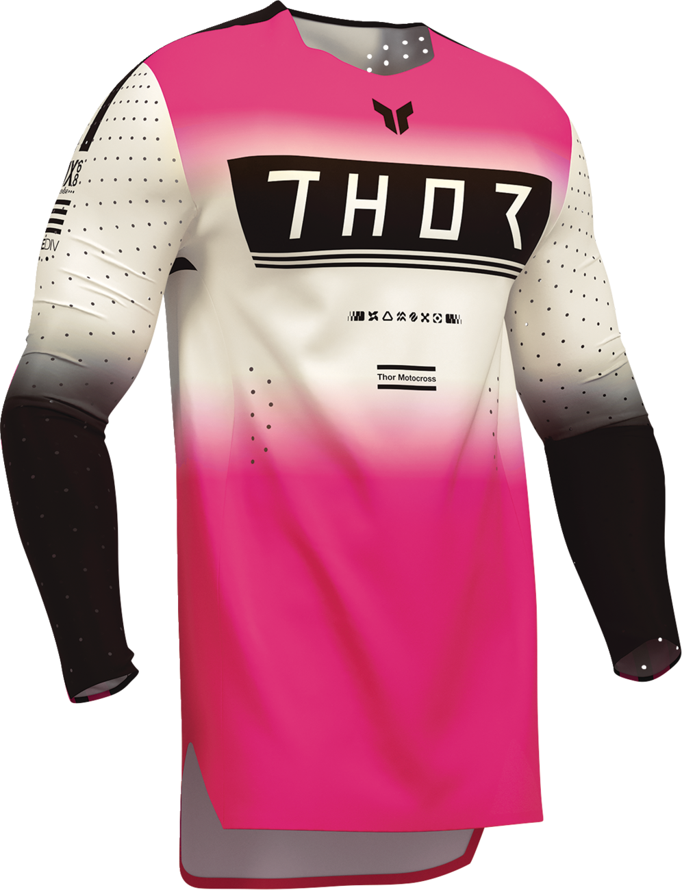 THOR Sportmode Geo Jersey - Vintage White/Pink - Large 2910-8759