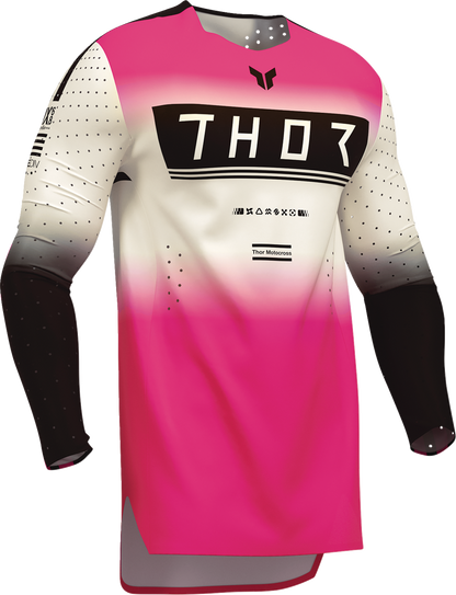 THOR Sportmode Geo Jersey - Vintage White/Pink - Large 2910-8759