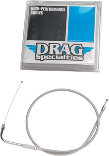 DRAG SPECIALTIES Stainless Braided Throttle Cable - 32-1/2" 5330100B