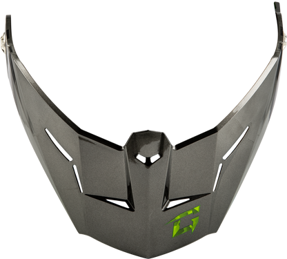 Md 74 Visor W/Screws Striker Blk/Silver/Green Metal