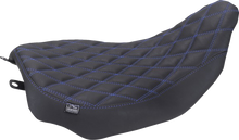MUSTANG Runaround™ Solo Seat - Double Diamond - Sky Blue Stitch - FLT/FLH '23-'25 88020SB
