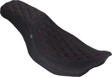 MUSTANG Low Squareback Seat - Double Diamond - Dark Cherry Stitch - FLH/FLT '23-'25 88514 DC