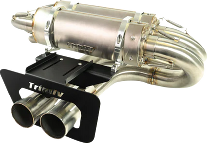 TRINITY RACING Slip-On Muffler - Stainless Steel - Maverick R TR-4200S-SS
