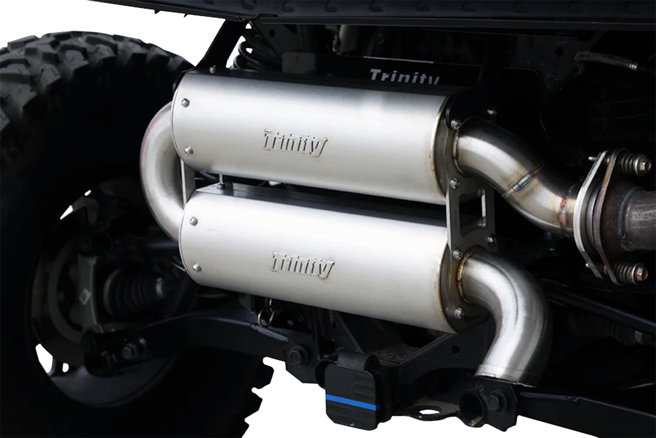 TRINITY RACING Quiet Slip-On Muffler - Stainless Steel - Dual - Xpedition TR-4191S