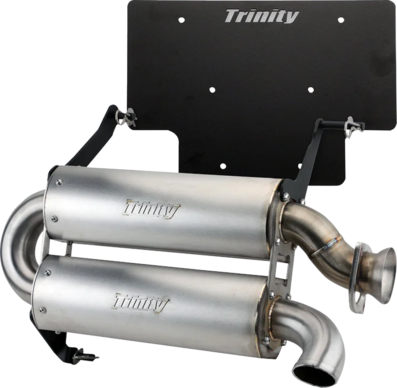TRINITY RACING Quiet Slip-On Muffler - Stainless Steel - Dual - Xpedition TR-4191S