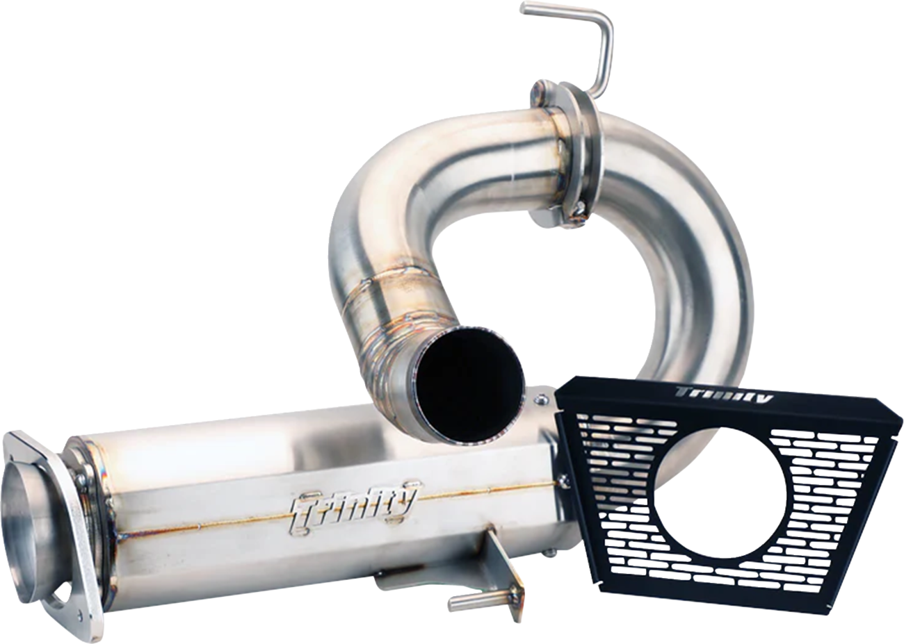 TRINITY RACING Center Exit Slip-On Muffler - Stainless Steel - Pro R TR-4185S