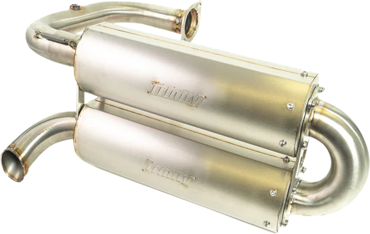 TRINITY RACING Quiet Slip-On Muffler - Stainless Steel - Dual - Talon 1000R/X TR-4198S