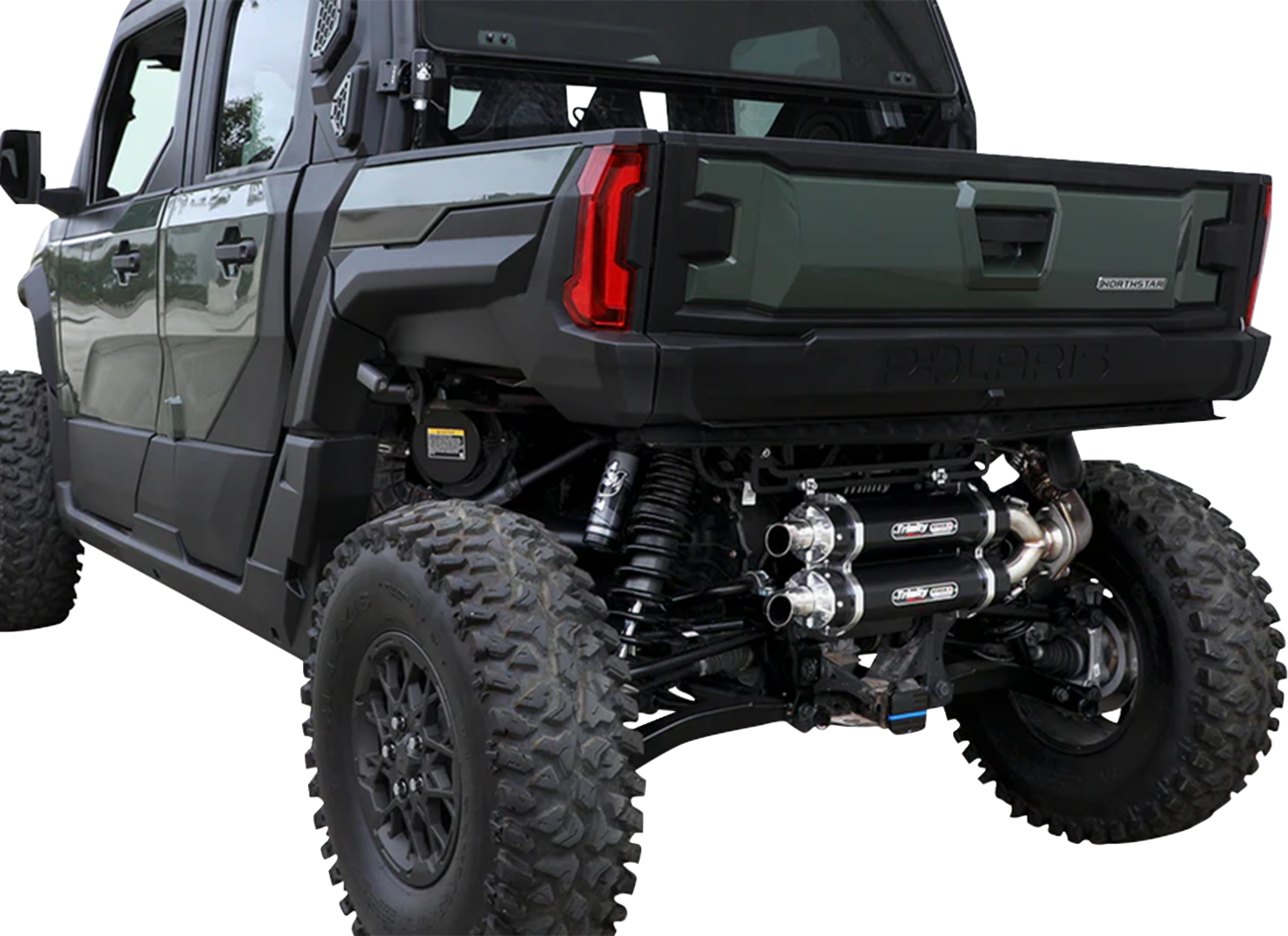 TRINITY RACING Slip-On Muffler - Black - Dual - Xpedition TR-4193S-BK