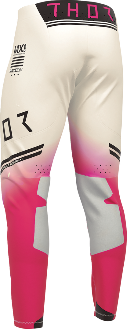 THOR Sportmode Geo Pants - Vintage White/Pink - US 38 2901-12831