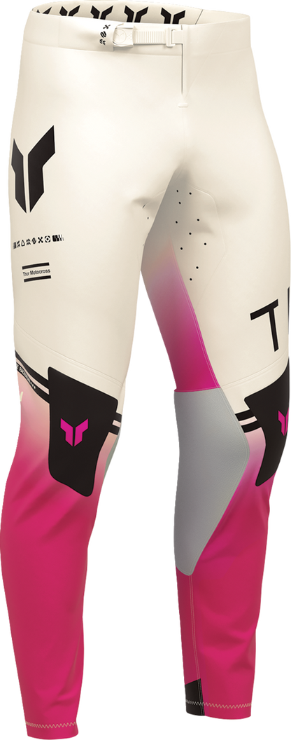THOR Sportmode Geo Pants - Vintage White/Pink - US 33 2901-12828