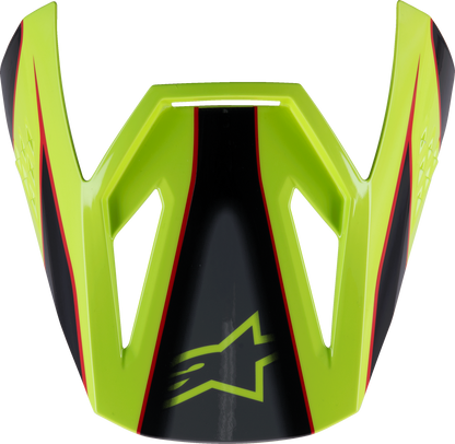 Sm3 Youth Fray Visor Red/Yellow Fluo/Black Glossy