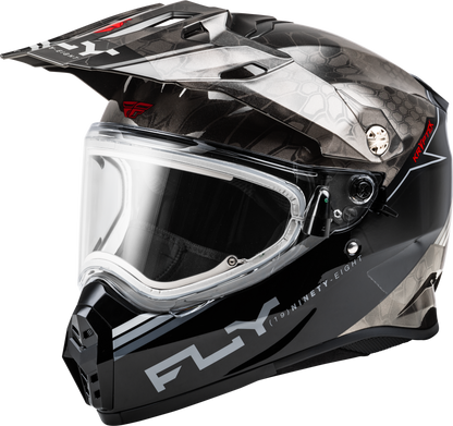 Trekker Cw Conceal Helmet Elec Shld Black/Grey/White Xs