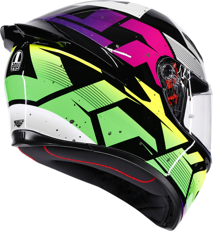 AGV K1 S Helmet - Punkpulse - Black/Purple/Lime - Large 2118394018-071-L
