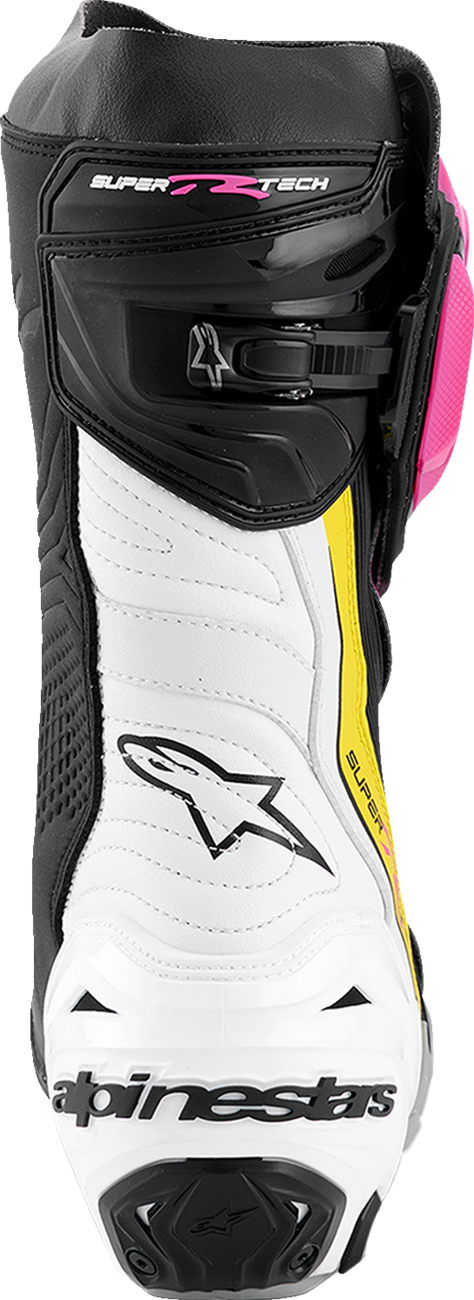 ALPINESTARS Supertech R Boots - Black/Magenta/White/Yellow - US 9.5 / EU 44 2220021-1634- 44