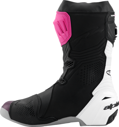ALPINESTARS Supertech R Boots - Black/Magenta/White/Yellow - US 9.5 / EU 44 2220021-1634- 44