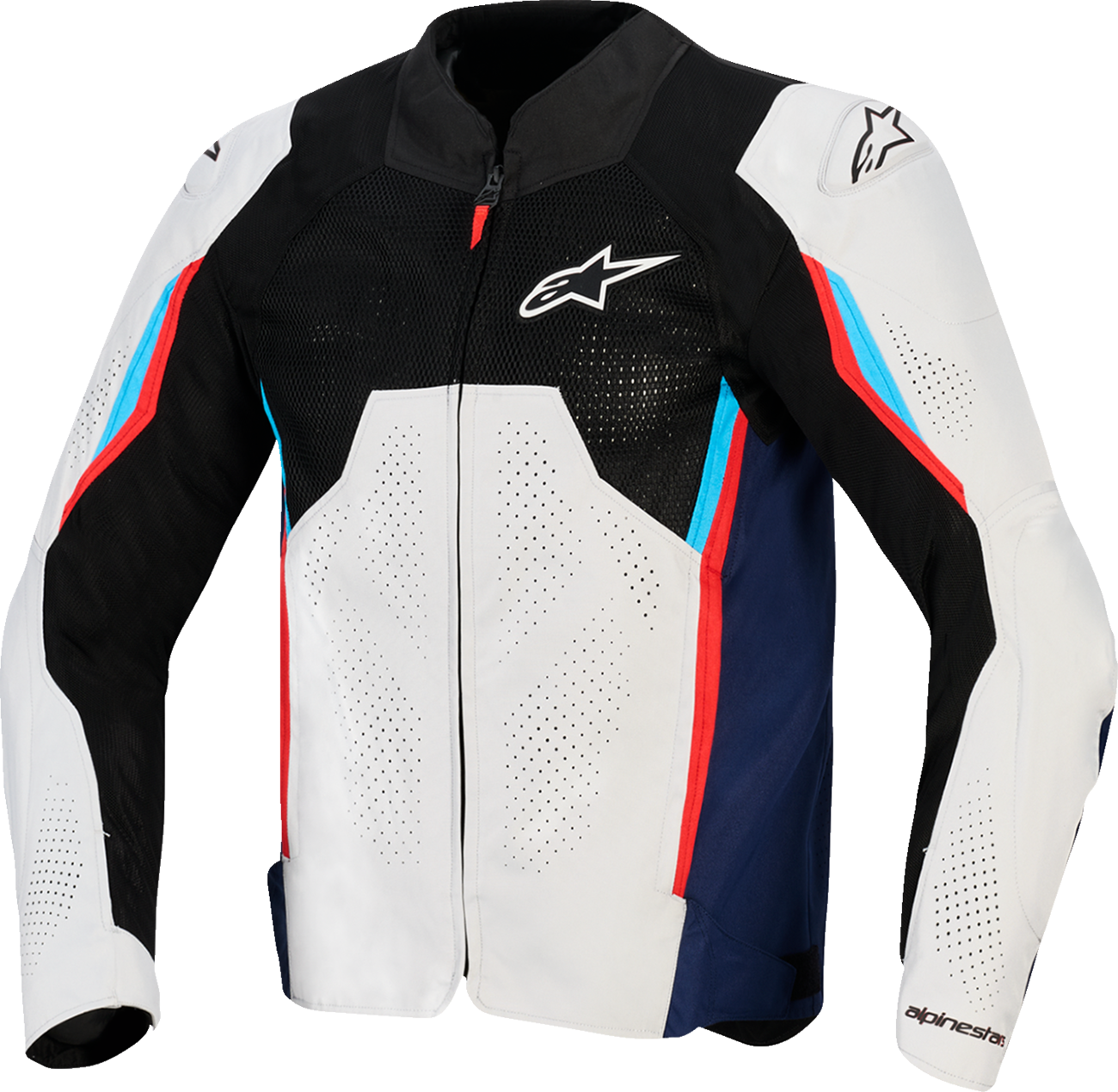ALPINESTARS AST v3 Air Jacket - Silver/Deep Blue/Bright Red - Medium 3300426-1621-M