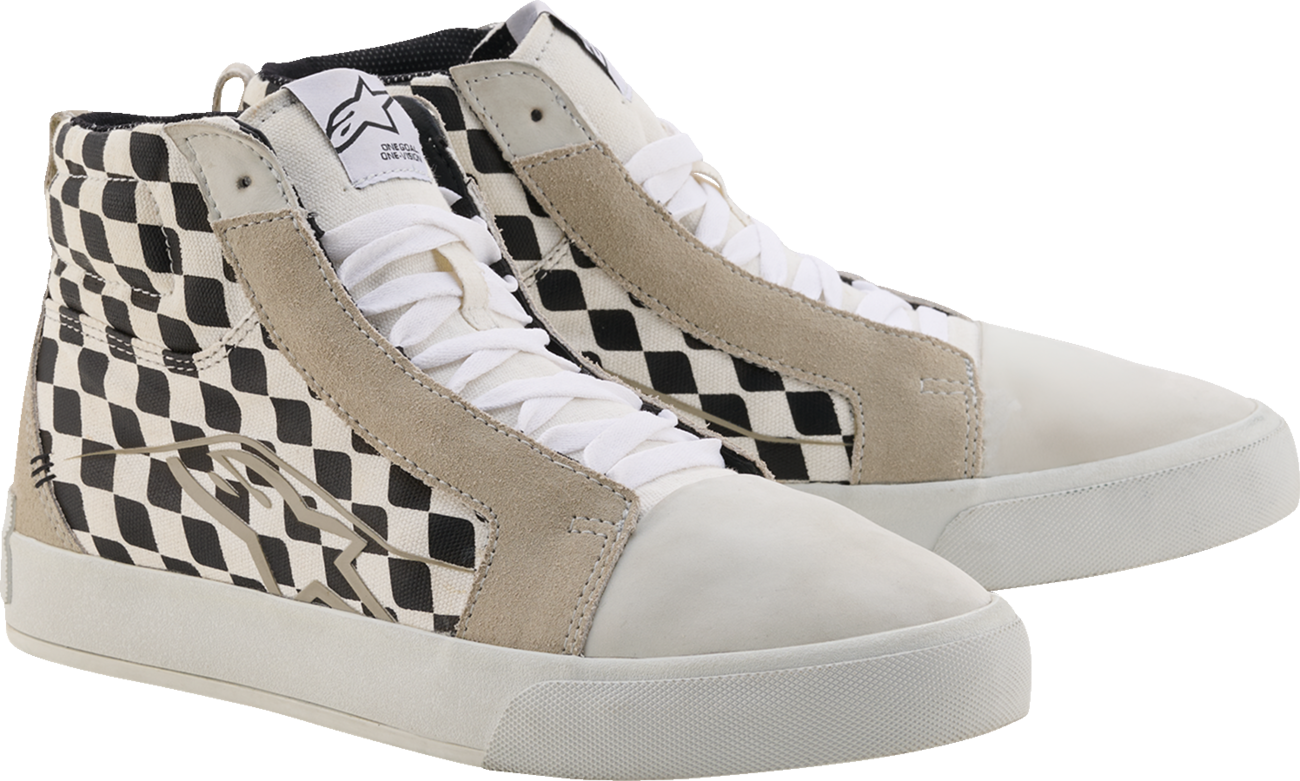 ALPINESTARS Ride-63 Canvas Shoes - White/Black/Chess - US 9 2540726-2081-9