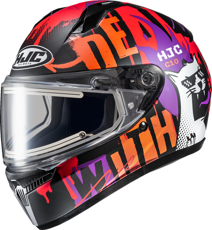 HJC C10 Snow Helmet - Electric - FOP - MC7SF - Medium FP54EUS5CS7V