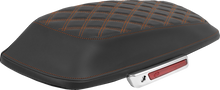 SADDLEMEN Saddlebag Lid Covers - Lattice - Orange Stitch - FLH/FLT '14-'25 L870-14-18403
