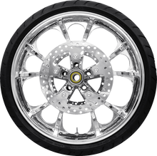 COASTAL MOTO Largo Front Wheel - Chrome (21") | Rotors (11.8") | Dunlop AE2 Tire (130/60B21) PKG2-LGO213CH-ABST