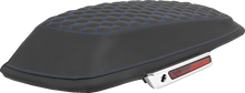 SADDLEMEN Saddlebag Lid Covers - Honeycomb - Blue Stitch - FLT/FLH '14-'25 L870-14-19001