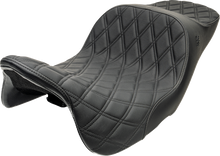 SLYFOX Chariot Seat - Black Double Diamond Stitch - Black Logo - FLH/FLT '09-'23.5 4723C