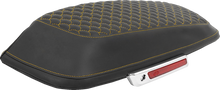 SADDLEMEN Saddlebag Lid Covers - Dragon Scale - Gold Stitch - FLH/FLT '14-'25 L870-14-20907