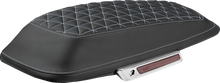 SADDLEMEN Saddlebag Lid Covers - Tri-Gripper - Silver Stitch - FLH/FLT '14-'25 L870-14-21105