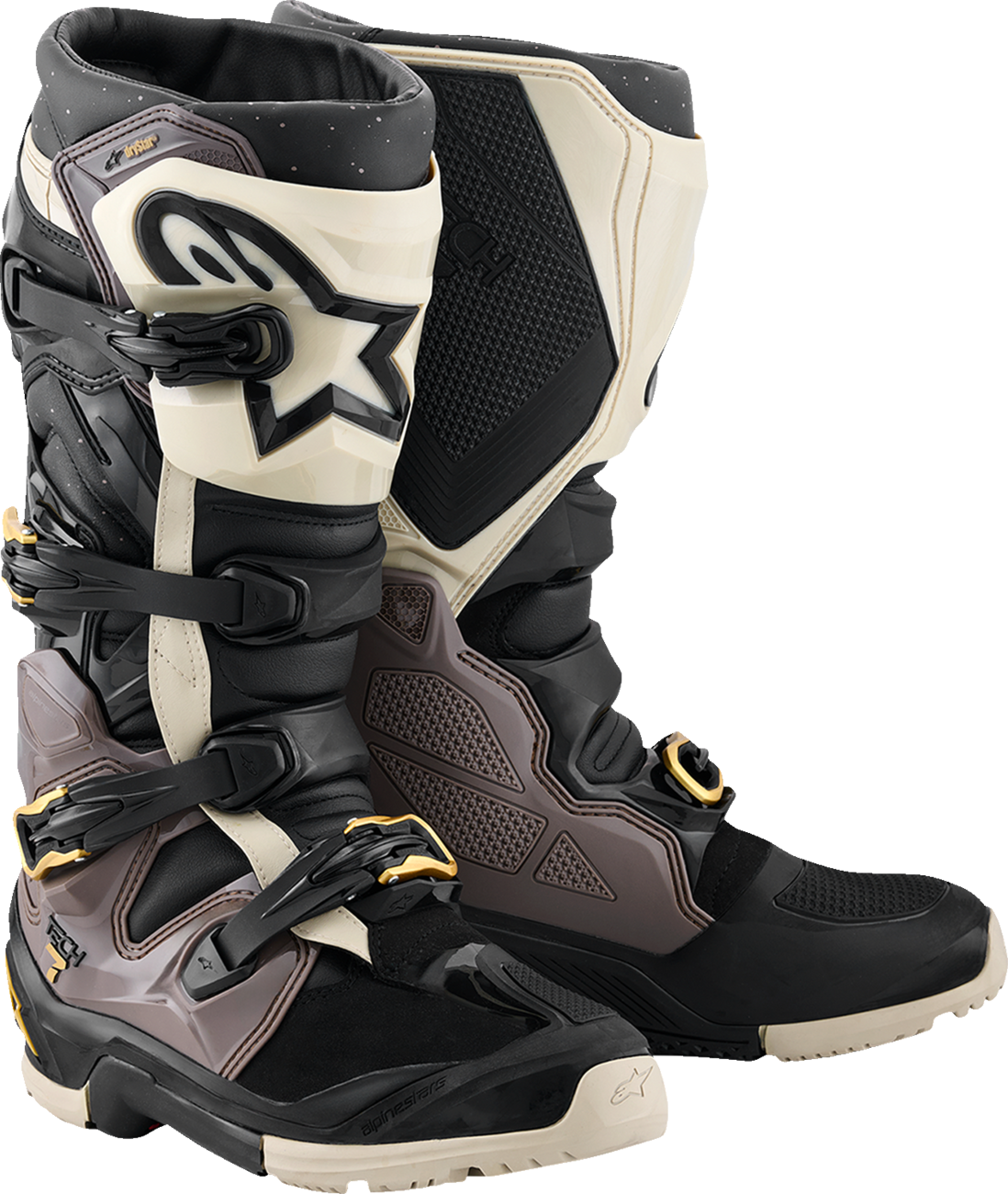 ALPINESTARS Tech 7 Enduro Drystar® Boots - Black/Dark Gray/Gold - US 10 / EU 44.5 2010526-1558-10