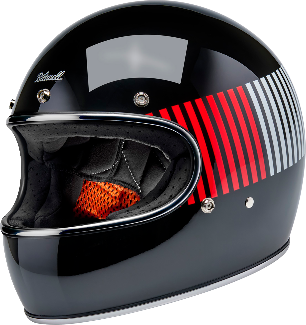 BILTWELL Gringo Helmet - Raceflow - Black/Red/White/Blue - XS 1002-5120-501