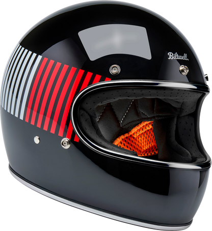 BILTWELL Gringo Helmet - Raceflow - Black/Red/White/Blue - Small 1002-5120-502