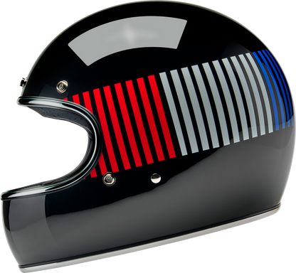 BILTWELL Gringo Helmet - Raceflow - Black/Red/White/Blue - XS 1002-5120-501