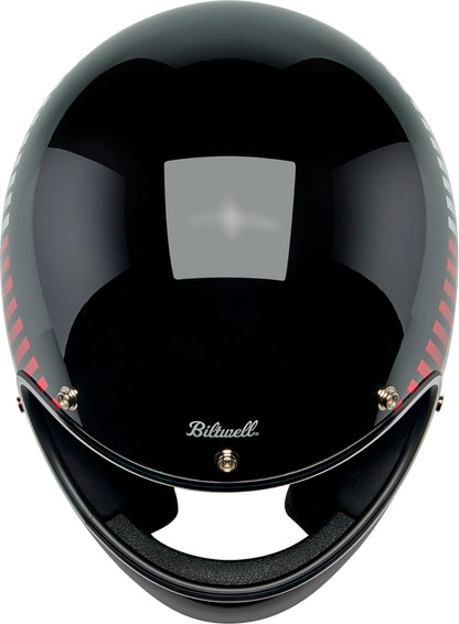 BILTWELL Gringo Helmet - Raceflow - Black/Red/White/Blue - XS 1002-5120-501