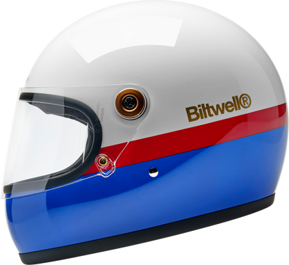 BILTWELL Gringo S Helmet - Apex - White/Red/Blue - XL 1003-5124-505