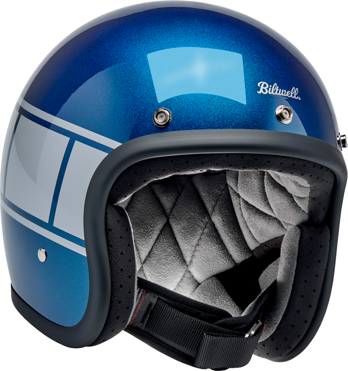 BILTWELL Bonanza Helmet - Holeshot - Metallic Blue/Silver - 2XL 1001-5116-206