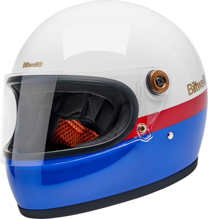 BILTWELL Gringo S Helmet - Apex - White/Red/Blue - Small 1003-5124-502