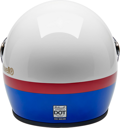 BILTWELL Gringo S Helmet - Apex - White/Red/Blue - Medium 1003-5124-503