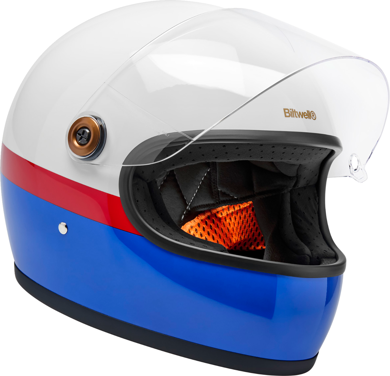 BILTWELL Gringo S Helmet - Apex - White/Red/Blue - XS 1003-5124-501
