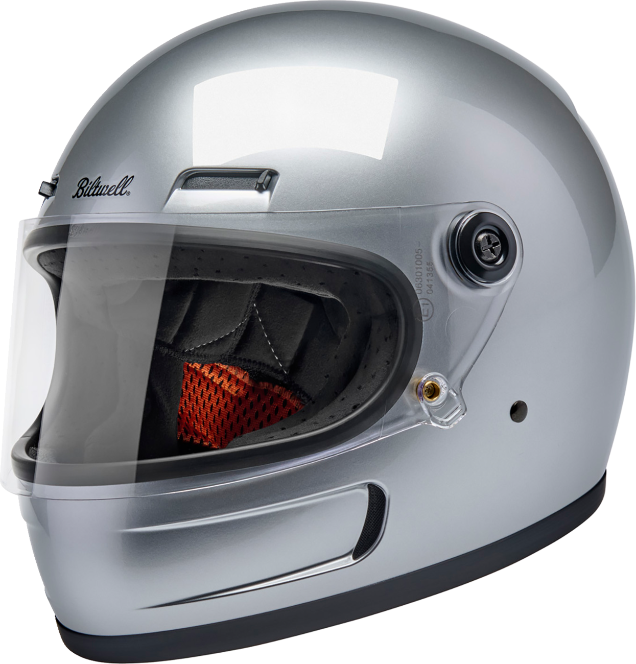 BILTWELL Gringo SV Helmet - Gloss Silver - Small 1006-107-502