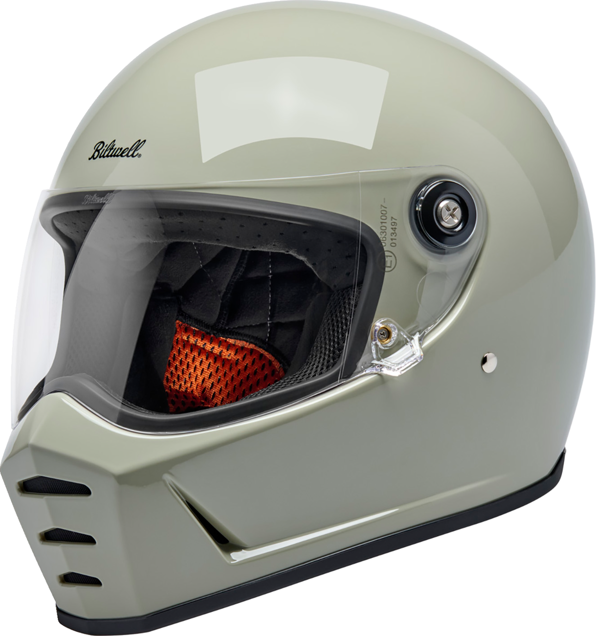 BILTWELL Lane Splitter Helmet - Gloss Chalk - Small 1004-196-502
