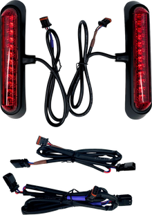 CUSTOM DYNAMICS LED Saddlebag Lights - Red Lens - Matte Black CD-LRST-SB-R