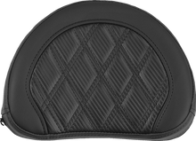 SADDLEMEN Contoured Sissy Bar Pad - Lattice Stitch - Black Stitch 051320700