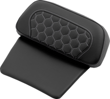 SADDLEMEN Chopped Tour Pak Backrest Pad - Honeycomb - White Stitch - FLH/FLT '14-'25 814-07C-19006