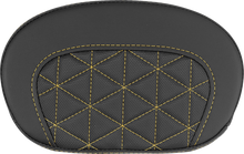 SADDLEMEN Mini Contour Sissy Bar Pad - Tri-Gripper - Gold Stitch 061021107
