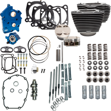 S&S CYCLE Power Pack - Water Cooled - 550C - Wrinkle Black w/Highlight - Chrome Pushrod Tubes - M8 310-1050D