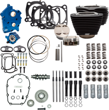 S&S CYCLE Power Pack - Oil Cooled - 550G - Wrinkle Black w/o Highlight - Black Pushrod Tubes - M8 310-1059D